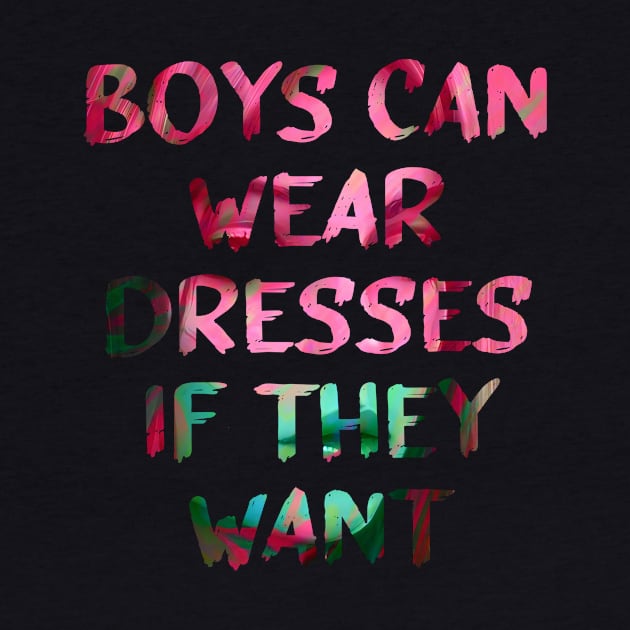 Boys Can Wear Dresses Glitch Art Quote by raspberry-tea